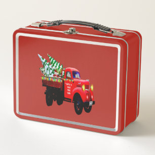 Lunch Box Voici Père Noël arbre de Noël camion de ferme