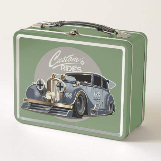 Lunch Box Voiture de course retro sci-fi personnalisée (Devant)