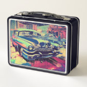 Lunch Box Voitures Abstraites classiques 1950 Boîte à lunch (Dos)