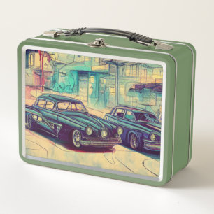 Lunch Box Voitures classiques Abstraites des années 1950