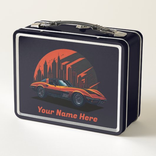 Lunch Box Voitures classiques Chevy Corvette 002 (Dos)