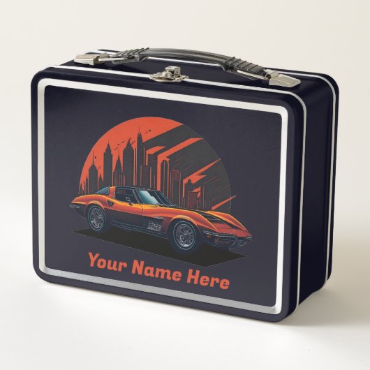 Lunch Box Voitures classiques Chevy Corvette 002 (Devant)