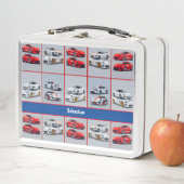 Lunch Box Voitures de sport tendance Rouge et blanc (En situation)