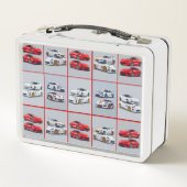 Lunch Box Voitures de sport tendance Rouge et blanc (Dos)