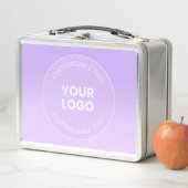 Lunch Box Votre logo | Dégradé Ombre de la lavande subtile (En situation)
