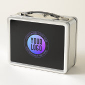 Lunch Box Votre logo & moderne bleu & violet Ombre dégradant (Dos)