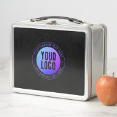 Lunch Box Votre logo & moderne bleu & violet Ombre dégradant (En situation)
