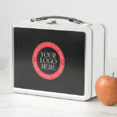 Lunch Box Votre logo ou autre image | Noir rouge et blanc (En situation)