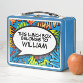 Lunch Box Votre message bulle de discours Fun Retro bande de (En situation)