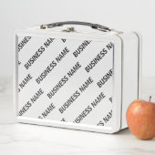 Lunch Box Votre Motif de nom d'entreprise | Noir et blanc (En situation)