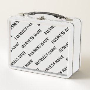 Lunch Box Votre Motif de nom d'entreprise Noir et blanc