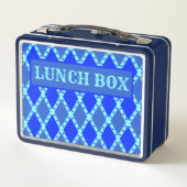 Lunch Box Votre nom Blue Birds Motif (Dos)