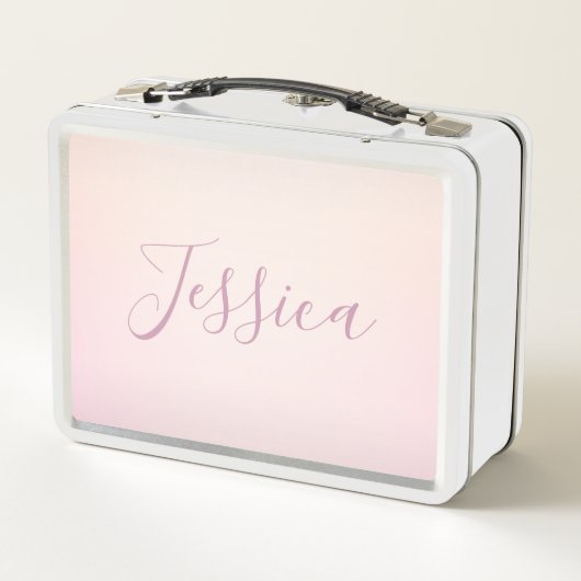 Lunch Box Votre nom | Elegant Script Soft Ombre (Dos)