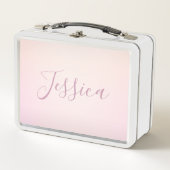 Lunch Box Votre nom | Elegant Script Soft Ombre (Devant)