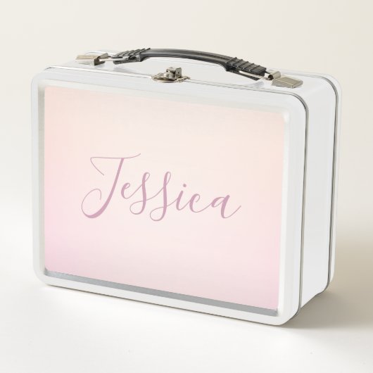 Lunch Box Votre nom | Elegant Script Soft Ombre (Devant)