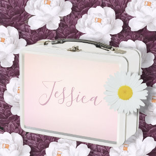 Lunch Box Votre nom Elegant Script Soft Ombre