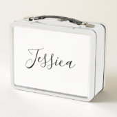 Lunch Box Votre nom | Script élégant (Dos)