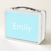 Lunch Box Votre propre nom ou mot | Ciel bleu doux (Dos)