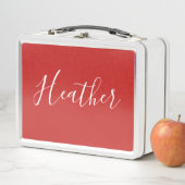 Lunch Box Votre script blanc personnalisé en rouge (En situation)