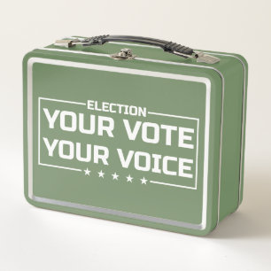 Lunch Box Votre Vote Votre Voix police blanche