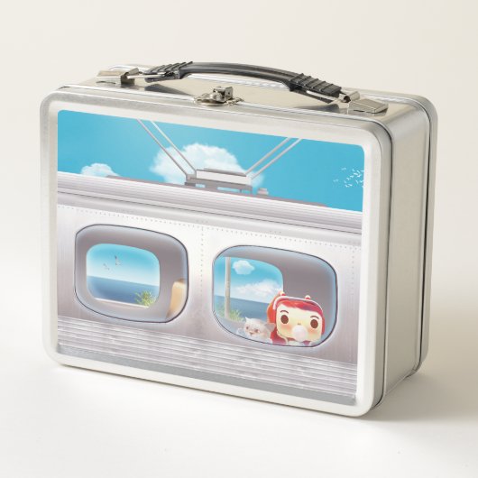 Lunch Box Voyage en train avec chat (Devant)