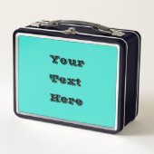 Lunch Box Vrai bleu turquoise bleu vert Sud-ouest couleur so (Devant)