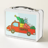 Lunch Box Vue latérale du camion père Noël Joyeux Noël (Dos)