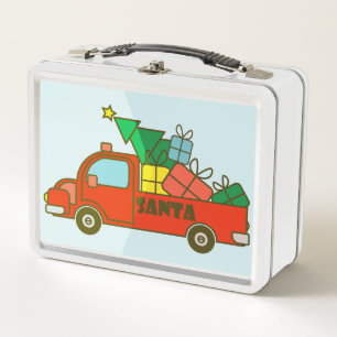 Lunch Box Vue latérale du camion père Noël Joyeux Noël