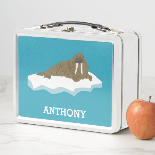 Lunch Box Walrus sur une illustration Iceberg Personnalisé