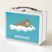 Lunch Box Walrus sur une illustration Iceberg Personnalisé (Devant)