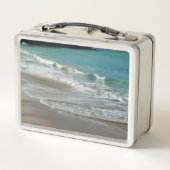 Lunch Box Waves Lapping on the Beach Turquoise Blue Ocean (Dos)
