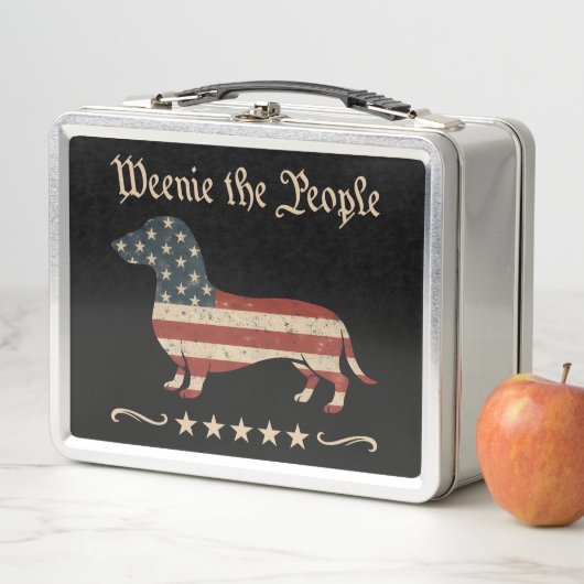 Lunch Box Weenie Le Peuple Dachshund 4 juillet (En situation)