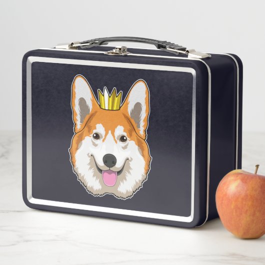 Lunch Box Welsh corgi with Crown (En situation)