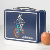 Lunch Box Werewolf Skeleton on a BMX Bike Personalized (En situation)