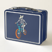 Lunch Box Werewolf Skeleton on a BMX Bike Personalized (Dos)