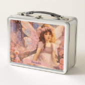 Lunch Box Whimsical Fairy in Dreamy Pink Floral Garden (Devant)