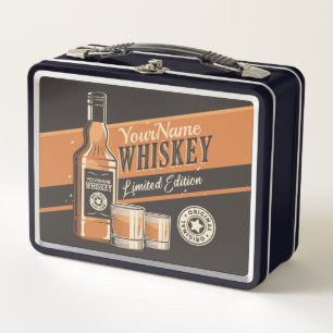 Lunch Box Whiskey Liquor Bottle Western Bar  