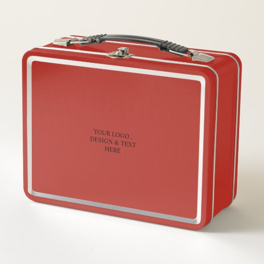 Lunch Box White Personalized – Your Logo & Text Here (Devant)
