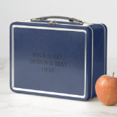 Lunch Box White Personalized – Your Logo & Text Here (En situation)