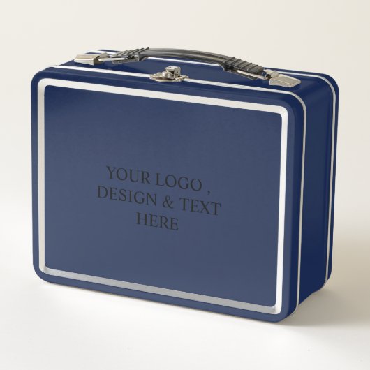 Lunch Box White Personalized – Your Logo & Text Here (Devant)