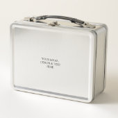 Lunch Box White Personalized – Your Logo & Text Here (Devant)