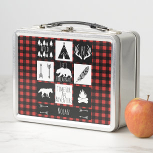Lunch Box Wilderness rustique & Animaux Buffalo Check Plaid