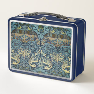 Lunch Box William Morris Paon et Dragon Motif Tissé