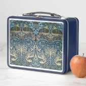 Lunch Box William Morris Peacock and Dragon Woven Design (En situation)