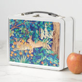 Lunch Box William Morris "Two Hares" - Lapins dans une forêt (En situation)