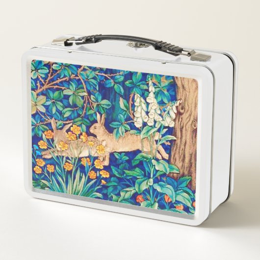 Lunch Box William Morris "Two Hares" - Lapins dans une forêt (Dos)