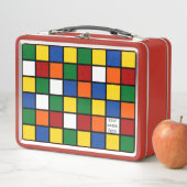 Lunch box with cubist pattern Var01 (In situ)