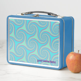 Lunch box with fresh swirled pattern Var01