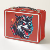Lunch Box Wolf avec une dynamite sur son casque allemand (Devant)