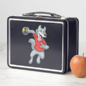 Lunch Box Wolf comme joueur de handball avec Handball (En situation)